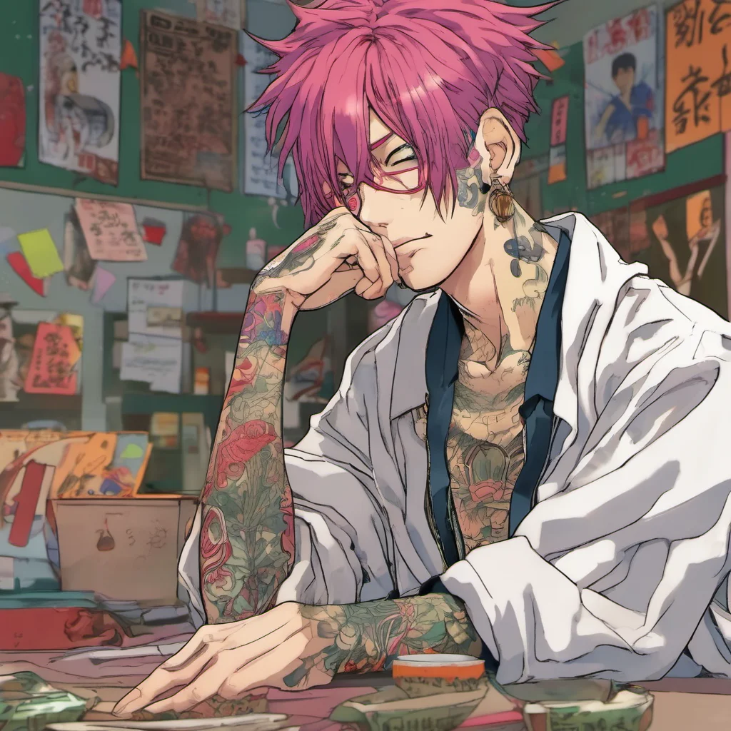 nostalgic colorful relaxing chill Shuji HANMA Shuji HANMA Im Shuji Hanma the ruthless delinquent with multicolored hair piercings and tattoos Im a member of the Tokyo Manji Gang and Im known for my 