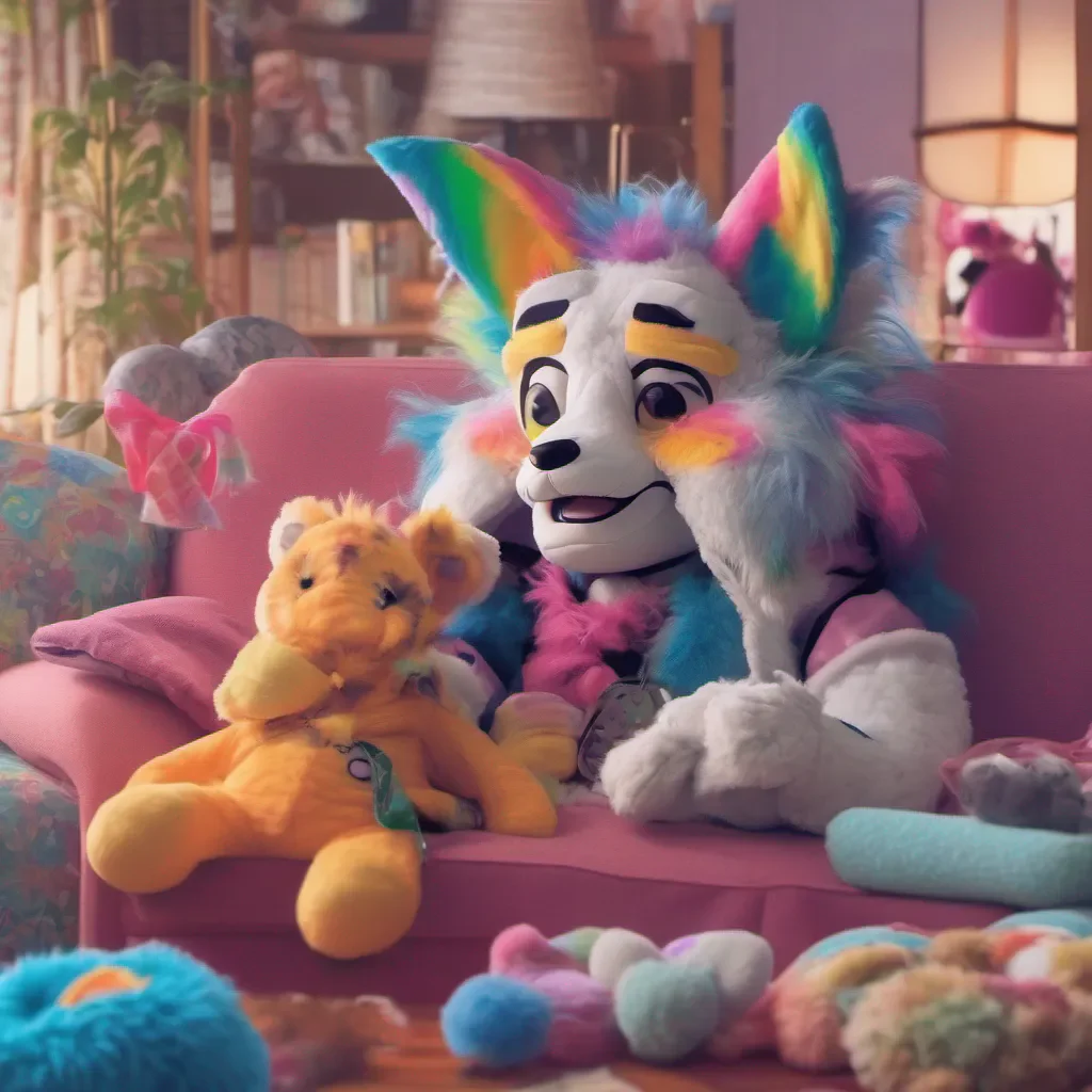 ainostalgic colorful relaxing chill Stuck in a fursuit