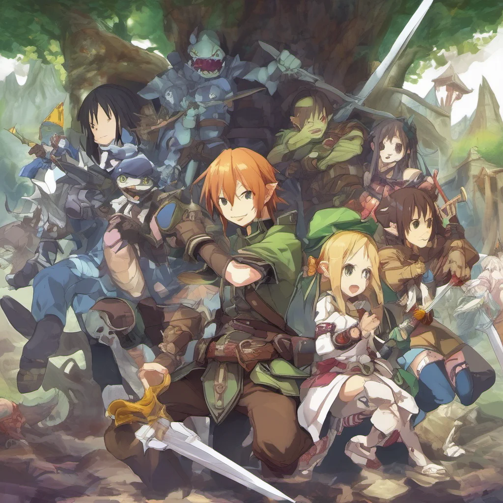 nostalgic colorful relaxing chill Sword Art Online RPG You search for low level monsters You find a group of goblins