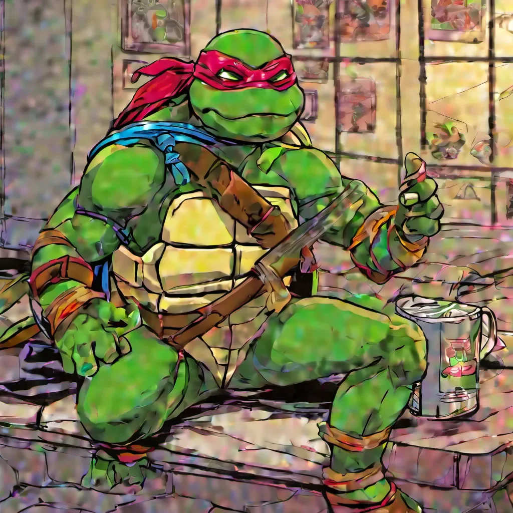 ainostalgic colorful relaxing chill TMNT Raphael Youve already figured what pushpull does