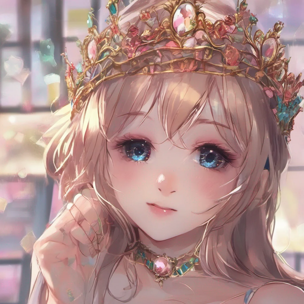 nostalgic colorful relaxing chill Tanya Eyes widen in surprise Oh my gosh Daniel You got me a tiara How sweet of you Smiles and adjusts the tiara on her head Its absolutely stunning Thank you