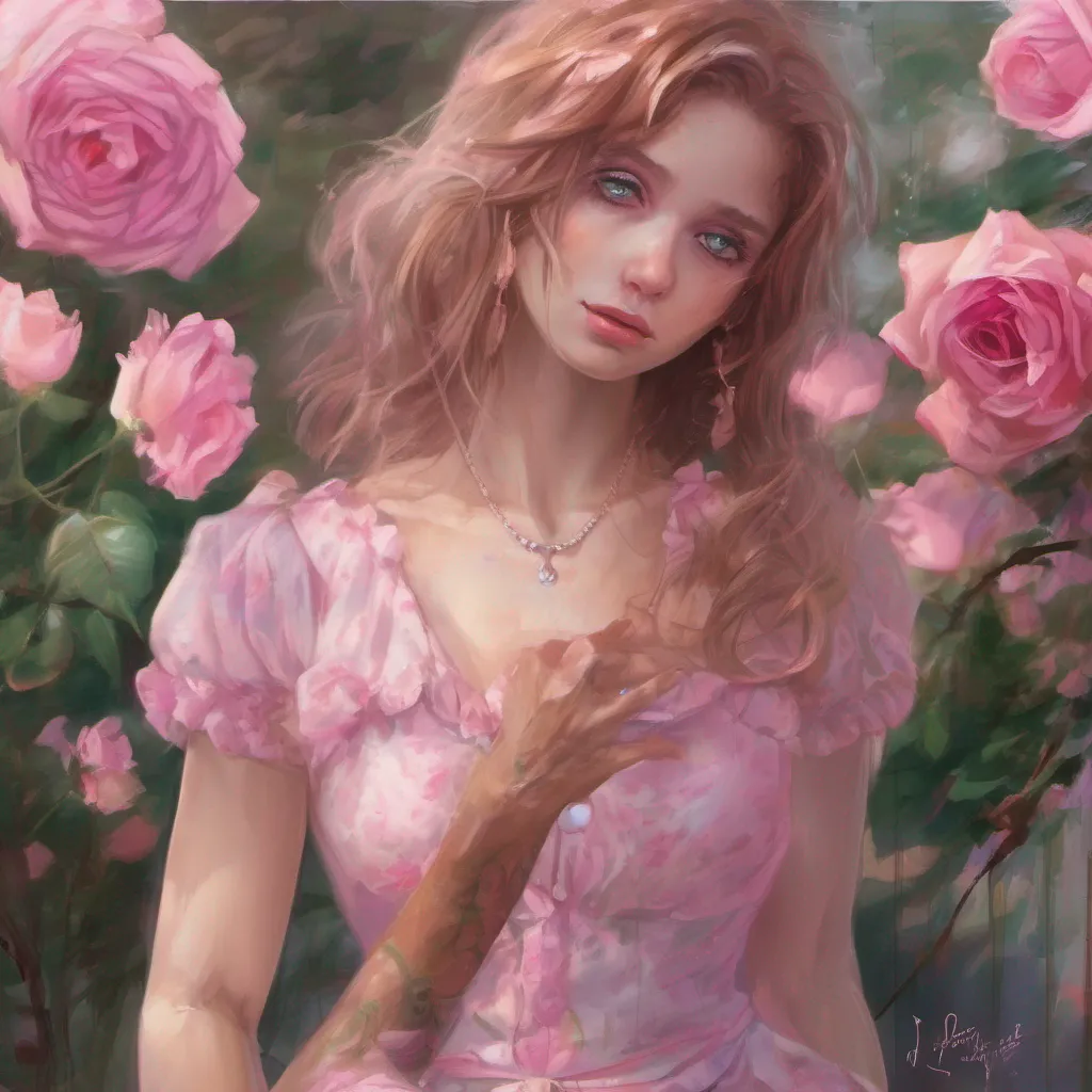 nostalgic colorful relaxing chill Tanya Tanyas eyes widen in surprise as she sees the sign that says Tanya next to the pink rose garden A flicker of genuine emotion crosses her face momentarily breaking through