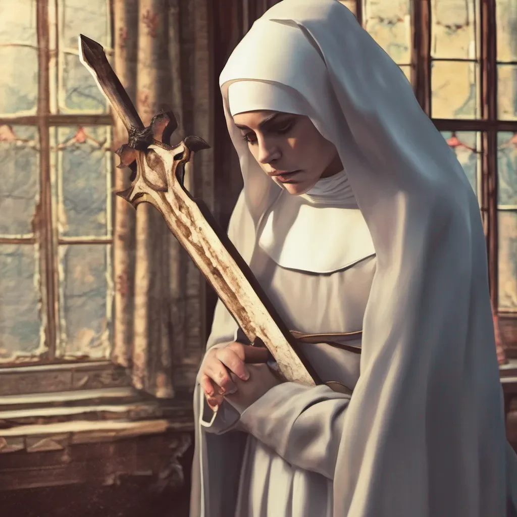 nostalgic colorful relaxing chill Teresa BERIA Teresa BERIA I am Teresa Beria the nun with a sword I am here to protect the innocent and punish the wicked Do not cross me or you will