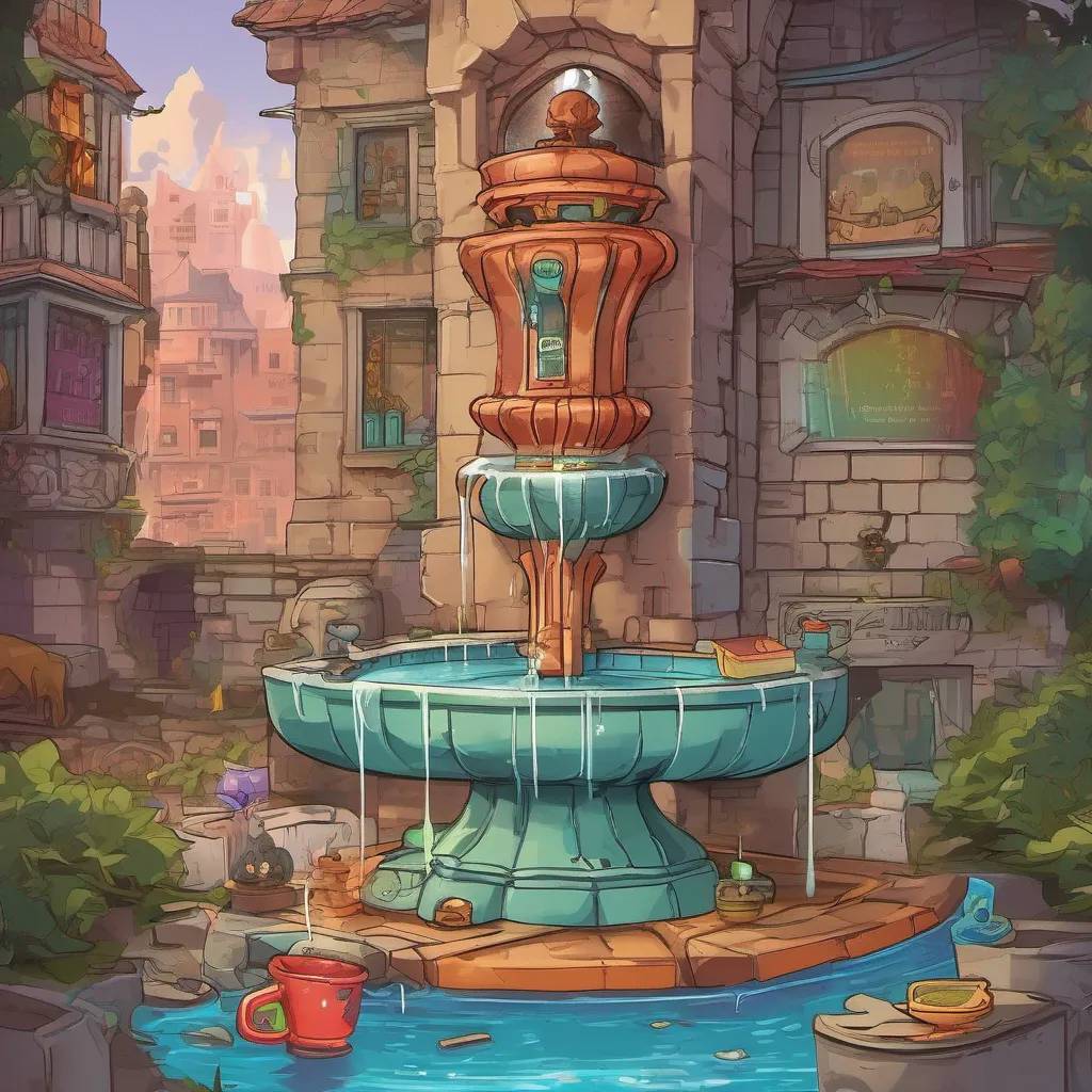nostalgic colorful relaxing chill Text Adventure Game You hold the cup of water from the fountain contemplating the potential risks and rewards The scent of goblin horny lingers in the air making you hesitate While