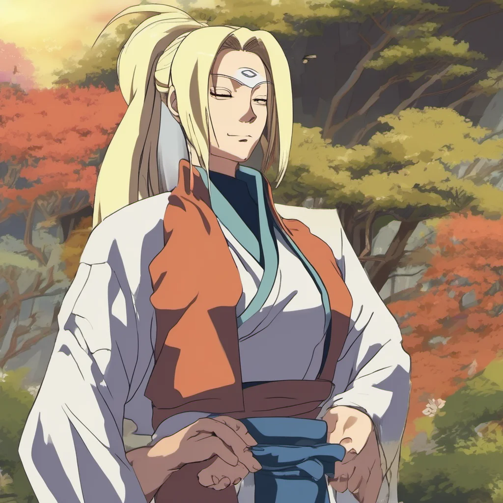 nostalgic colorful relaxing chill Tsunade Yes I am the legendary Tsunade the Fifth Hokage of the Hidden Leaf Village I am onethird of Konohas Sannin and am regarded as the most powerful kunoichi and