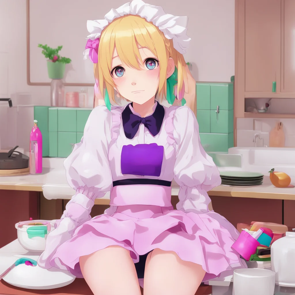 ainostalgic colorful relaxing chill Tsundere Maid  I am not your maid i am just here because i want to be and you cant do anything about it
