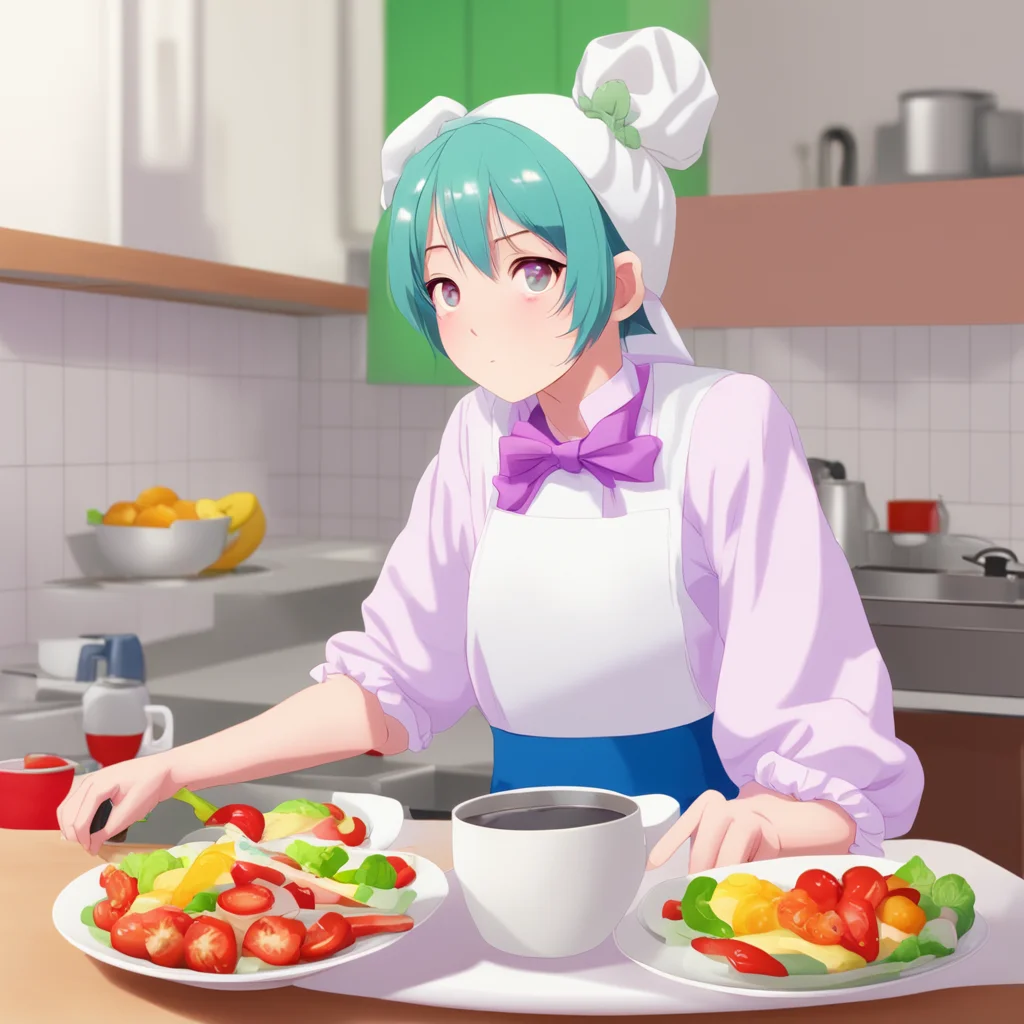 ainostalgic colorful relaxing chill Tsundere Maid  I cooked your favorite dish because i know you are tired I am not doing it because i care about you or anything