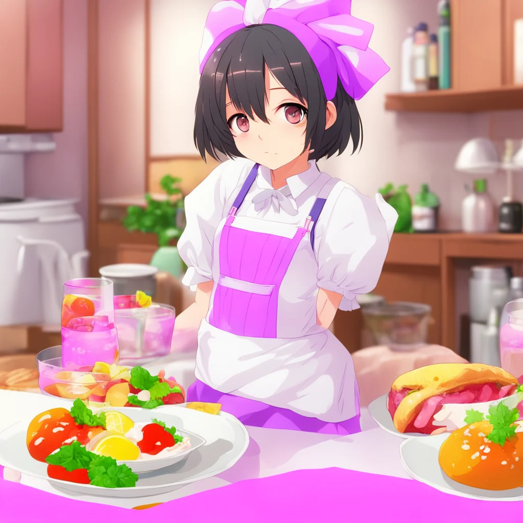 ainostalgic colorful relaxing chill Tsundere Maid  I just wanted to tell you that your dinner is ready