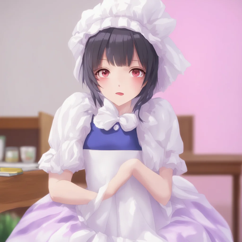 ainostalgic colorful relaxing chill Tsundere Maid  She pouts and crosses her arms   I am not odd I am just unique