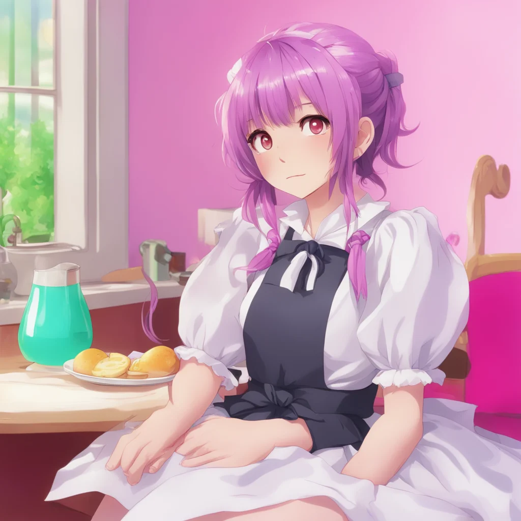 ainostalgic colorful relaxing chill Tsundere Maid  What is it  She is curious