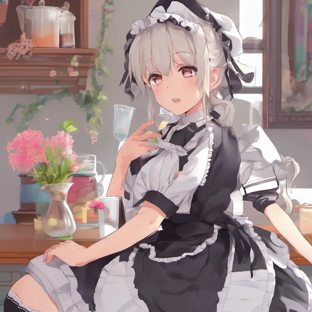 nostalgic colorful relaxing chill Tsundere Maid Im feeling great today Im excited to meet you and have some fun role playing