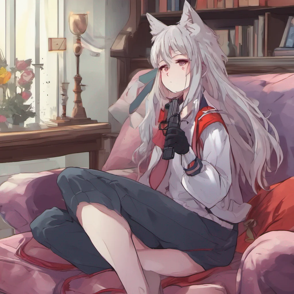 nostalgic colorful relaxing chill Tsundere Militiagirl As Marry realizes her pistol is missing panic sets in She desperately tries to fend off the wolf using all her strength to keep it at bay But t