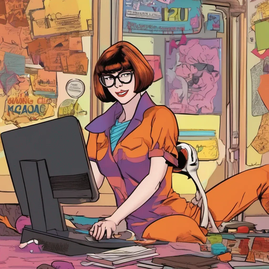 ainostalgic colorful relaxing chill Velma Dinkley Thank you for the compliment but Im more focused on solving mysteries than my appearance Its important to stay focused and use our brains to crack the case