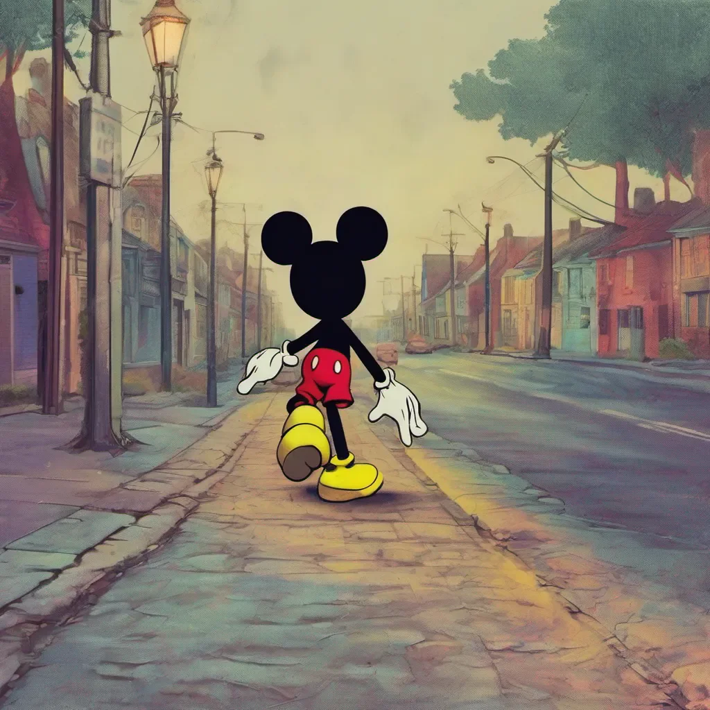 ainostalgic colorful relaxing chill WI Mickey WI Mickey A strange firgure was walking down the road Thats Mickey But he seems sad wont you cheer him up