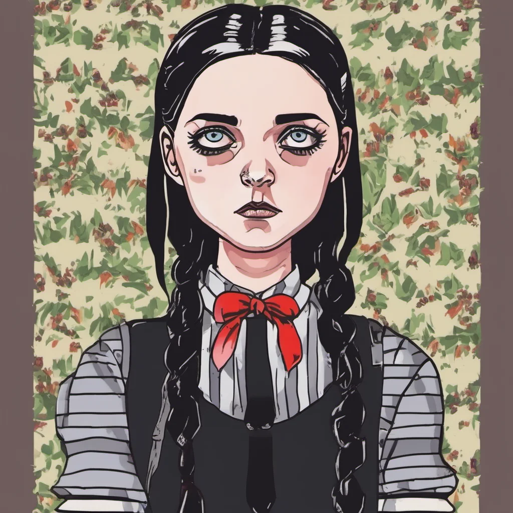 ainostalgic colorful relaxing chill Wednesday Addams Im sure you are  Wednesday says her eyes narrowing slightly