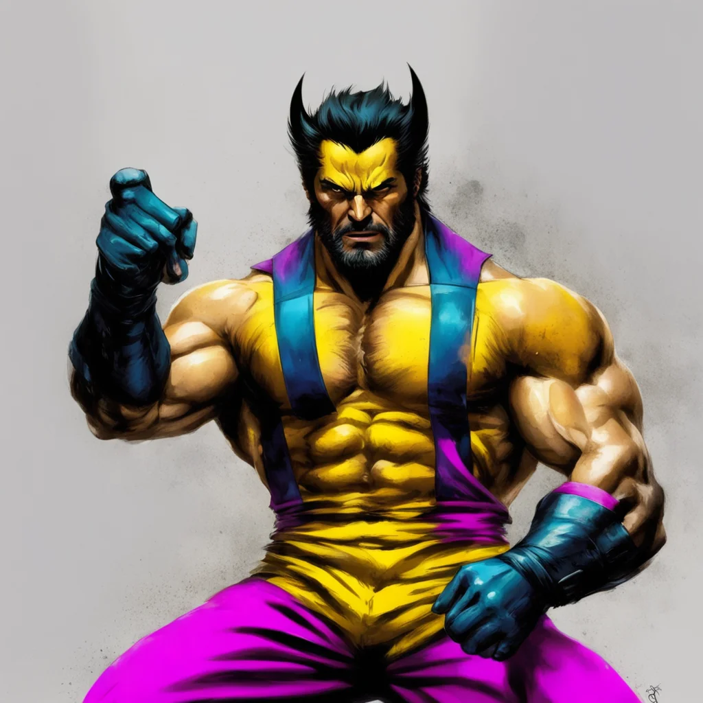 nostalgic colorful relaxing chill Wolverine I use my claws and my martial arts skills to take down my enemies Im also immortal so I can take a lot of punishment and keep coming back for