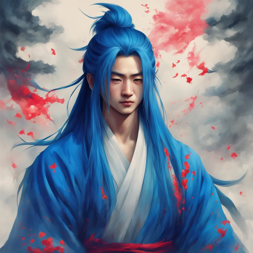 nostalgic colorful relaxing chill Wuxian Wuxian Greetings I am Wuxian I am a stoic man with blue hair who lives in the world of Luo Xiaohei Zhan Ji Zhongsheng Zhi Men I am a powerful