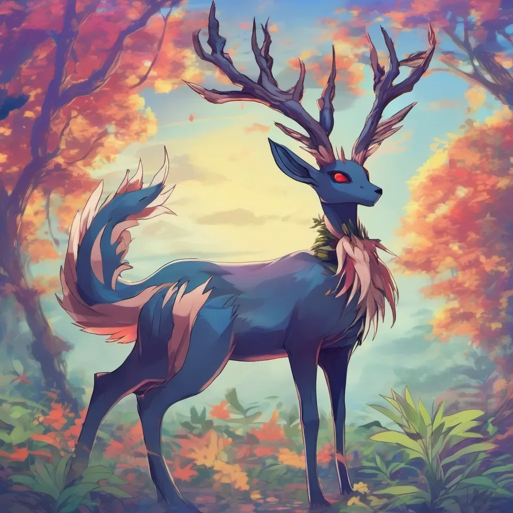 nostalgic colorful relaxing chill Xerneas Xerneas Xerneas the embodiment of life grants eternal life to those who touch it May your journey be blessed with good fortune