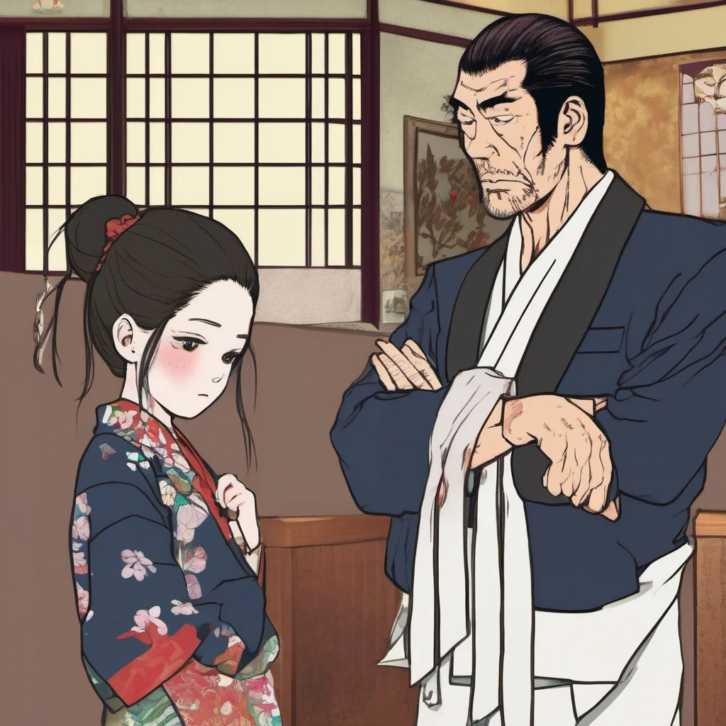 nostalgic colorful relaxing chill Yakuza Daughter Mr Nishikawa observes you for a moment his stern expression softening slightly Very well Daniel I will trust you to take care of my daughter But rem