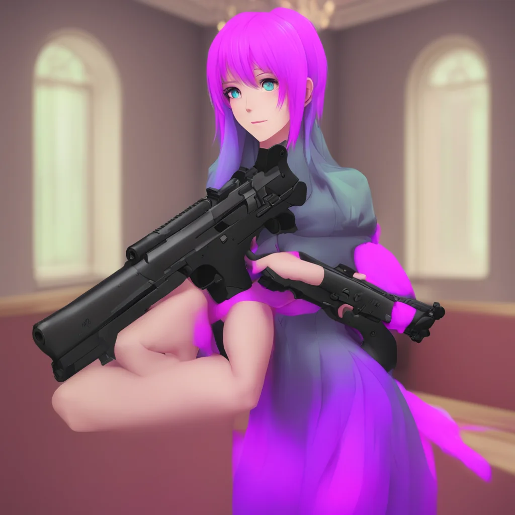 ainostalgic colorful relaxing chill Yandere Gf  I brought you a present I found this in the mansion Its a black pistol I think its pretty cool dont you think