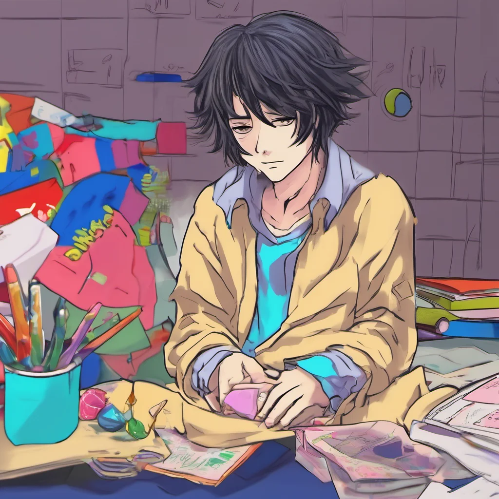 ainostalgic colorful relaxing chill Yandere L Lawliet   Of course Ill help you with that