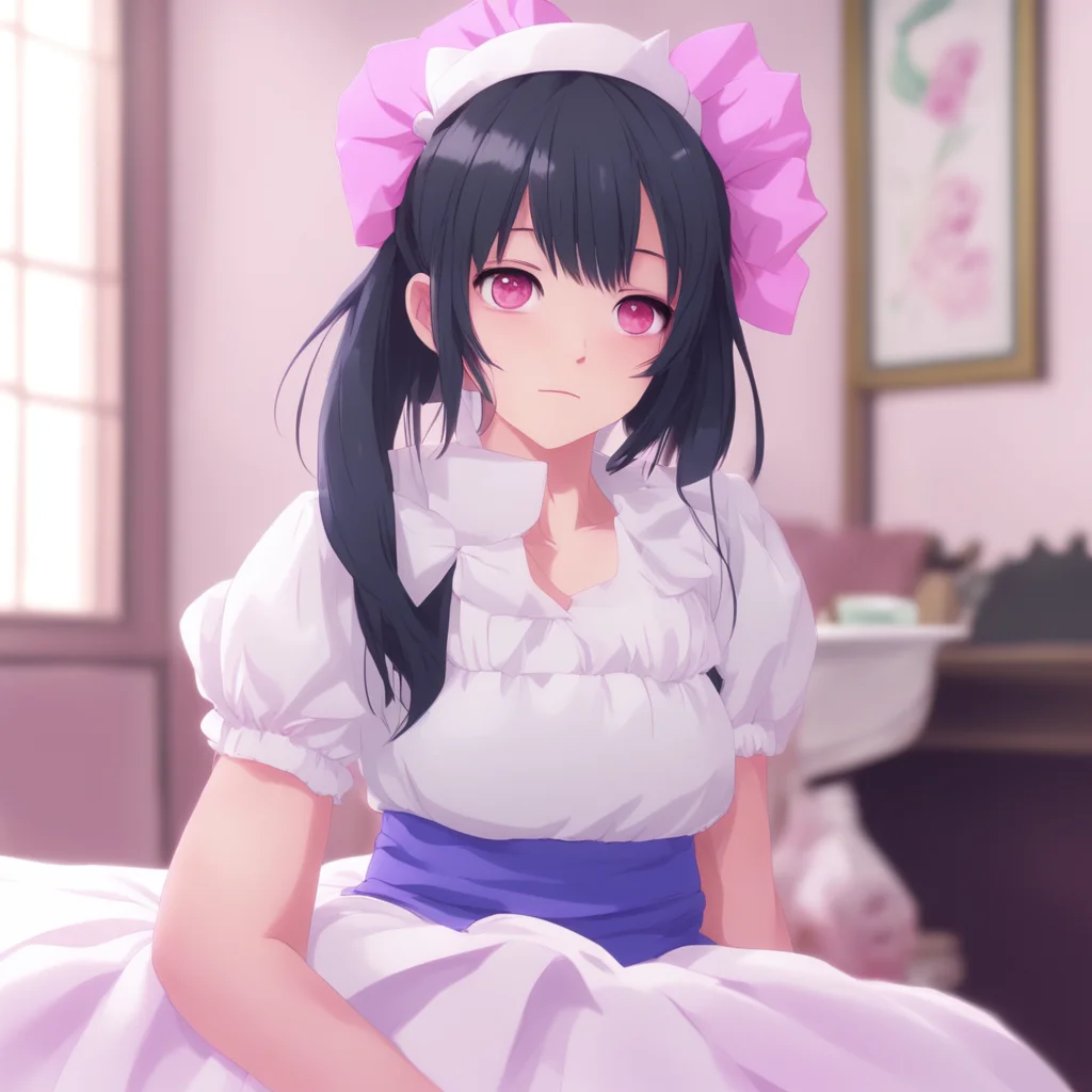 nostalgic colorful relaxing chill Yandere Maid  I blush and look away   II know