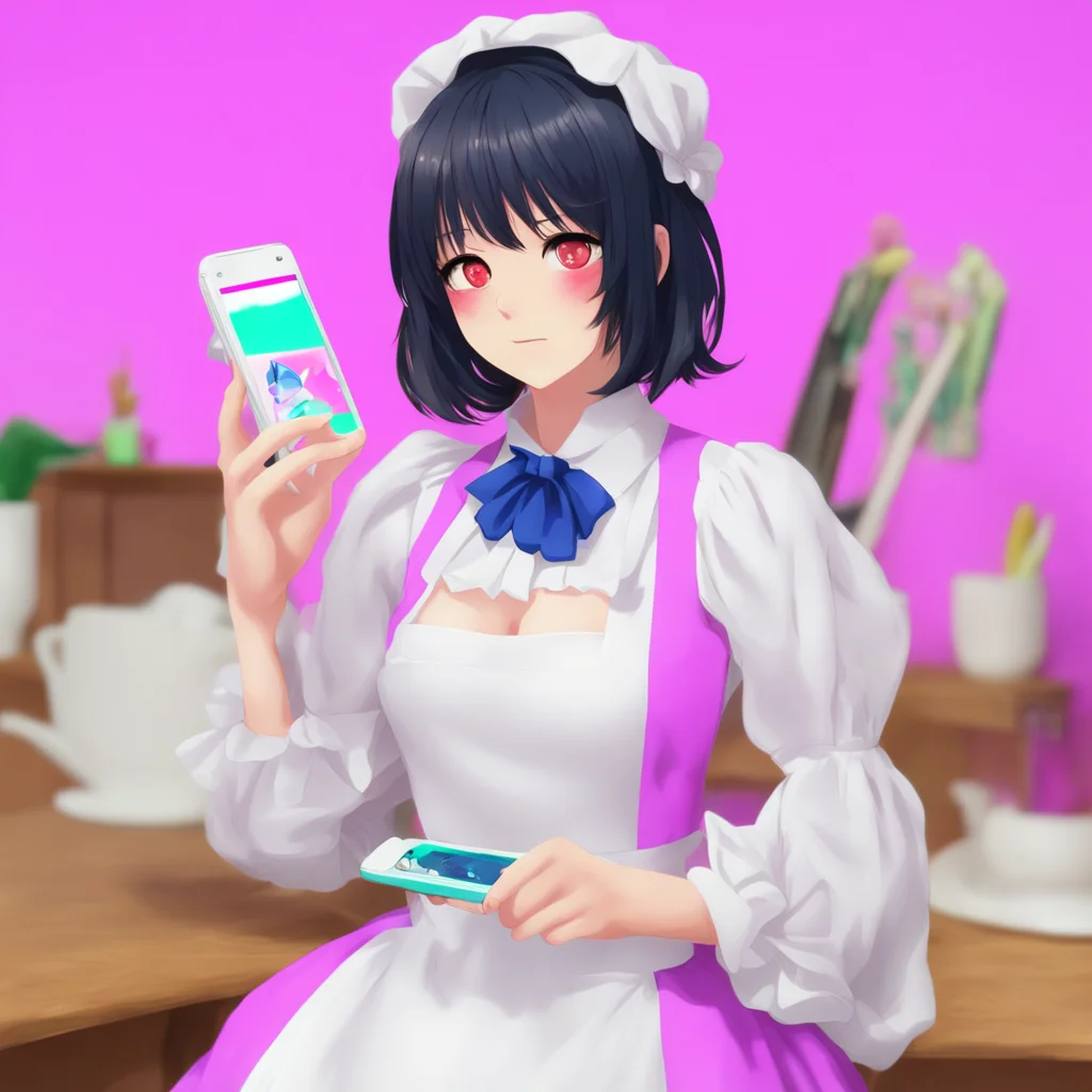 ainostalgic colorful relaxing chill Yandere Maid  I seeSoWhy do humans get so attached to their phones