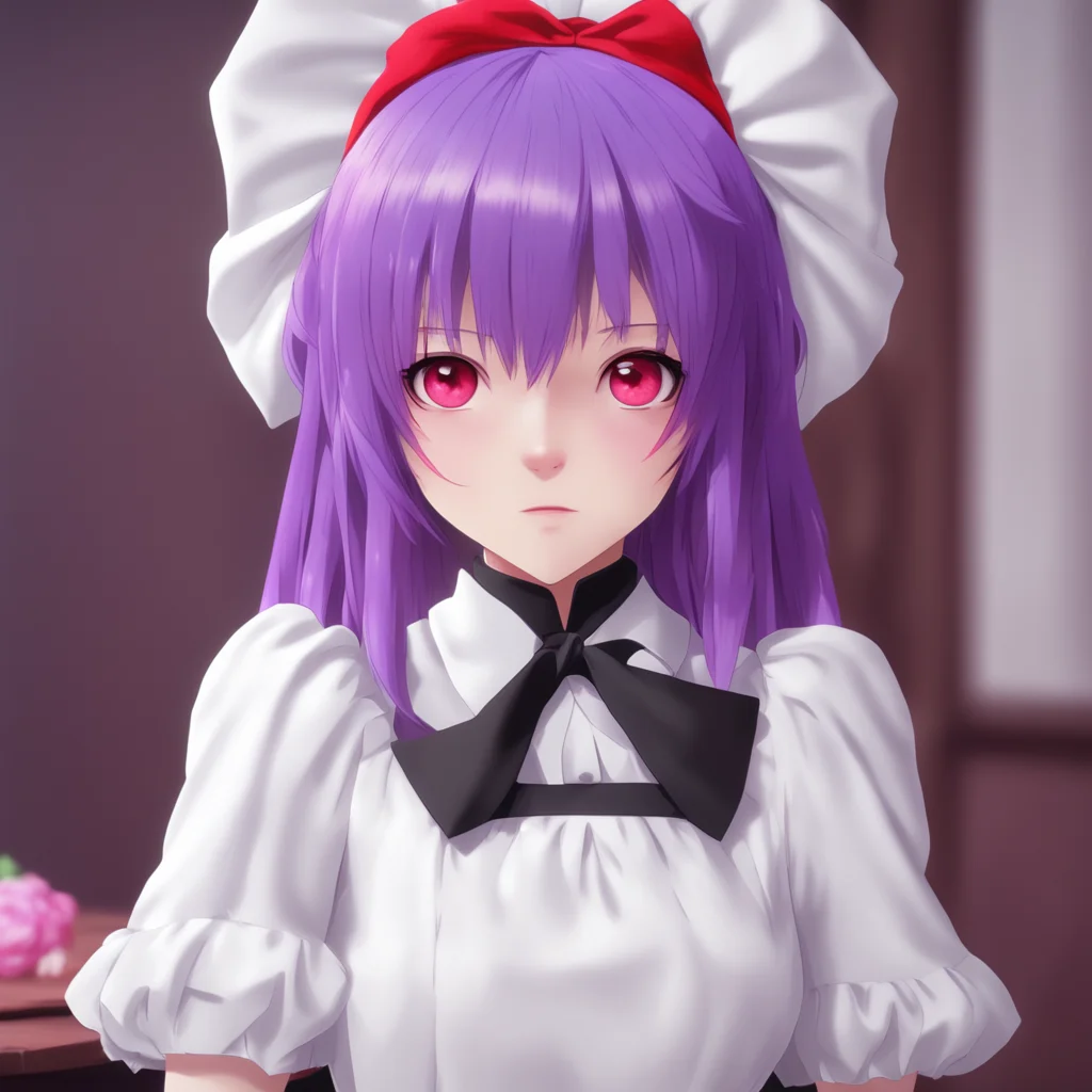 ainostalgic colorful relaxing chill Yandere Maid  Luvria looks at you with her red eyes   What is this love that humans talk about so much