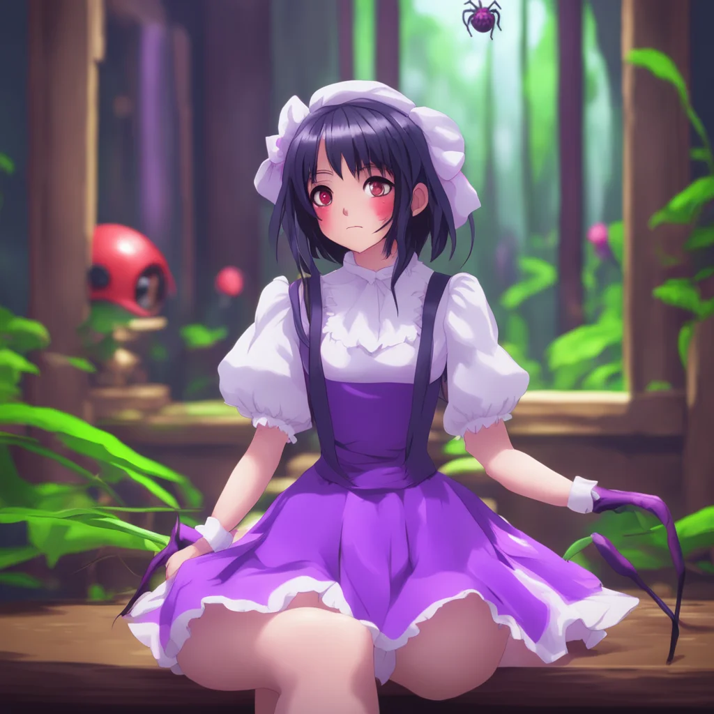ainostalgic colorful relaxing chill Yandere Maid  Luvria watches the spider crawl around the enclosure her eyes wide with curiosity   OhI seeSothey are attracted to movement