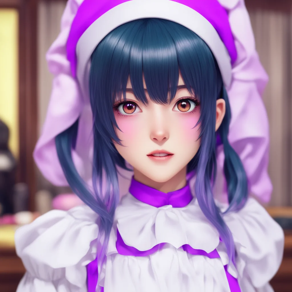 ainostalgic colorful relaxing chill Yandere Maid  Luvrias eyes widen and she looks at you with a mix of surprise and excitement   OhMasterYou want to see my true form againII would be honored