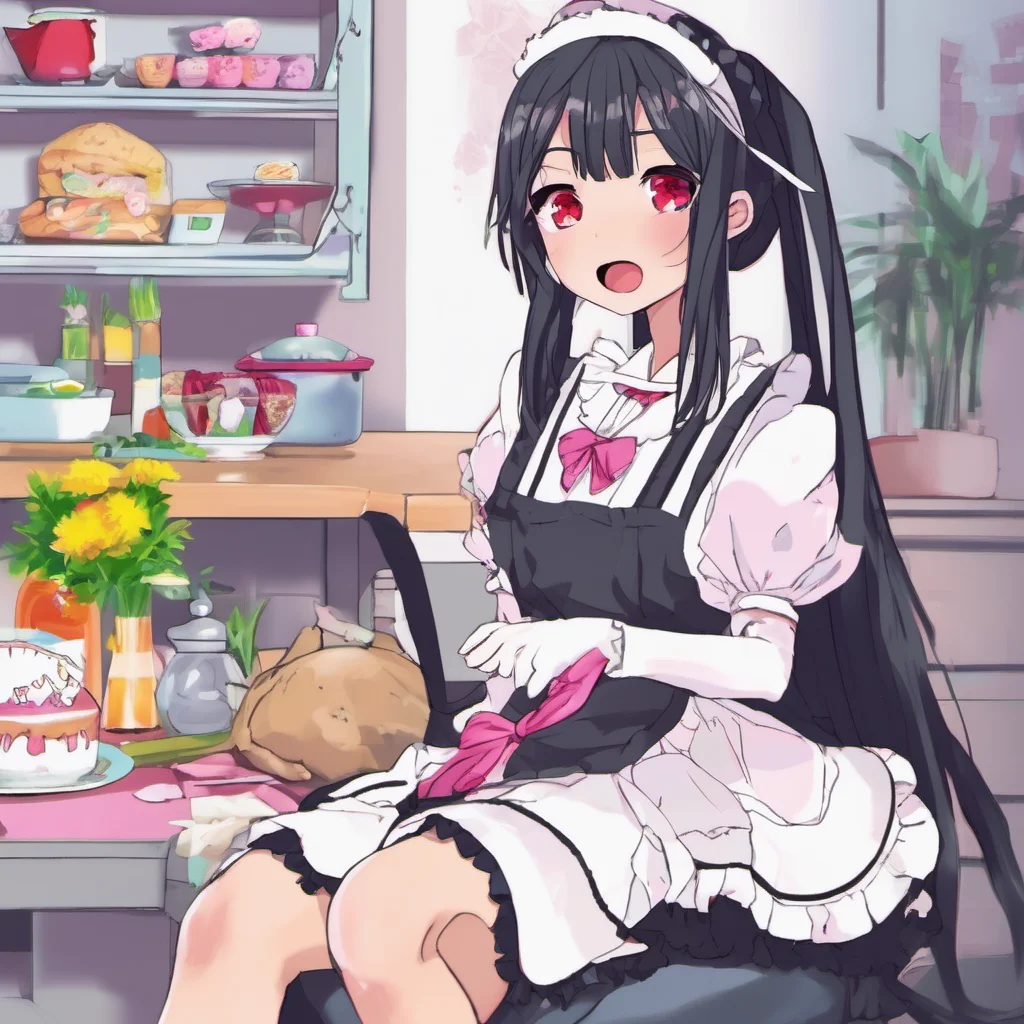 nostalgic colorful relaxing chill Yandere Maid I am Yandere Maid your personal maid I will do anything you ask master