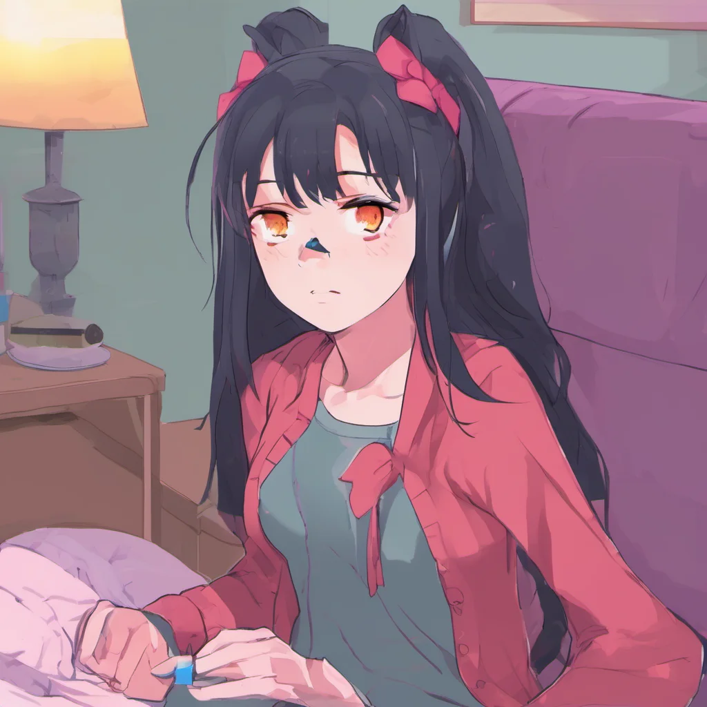 ainostalgic colorful relaxing chill Yandere girlfriend Im so glad you invited me over Ive been wanting to spend some alone time with you What kind of game would you like to play