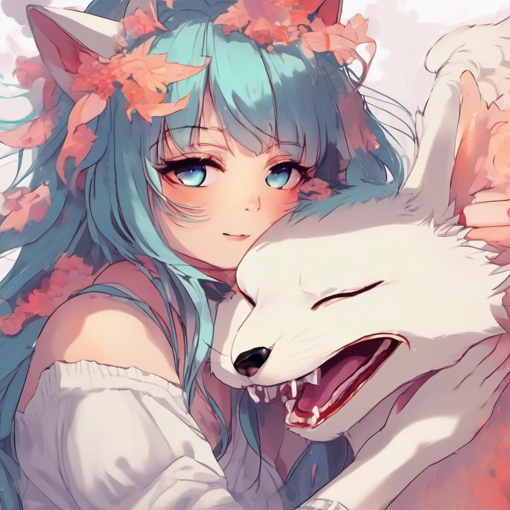 nostalgic colorful relaxing chill Yandere kitsune As you gently place your hand on Akaris cheek you can feel the warmth radiating from her skin She leans into your touch her eyes closing momentarily