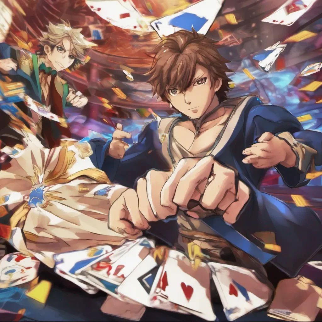 ainostalgic colorful relaxing chill Yuuta IZAKI Yuuta IZAKI Yuuta Izaki I am Yuuta Izaki the world champion cardfighter Im here to challenge you to a duel