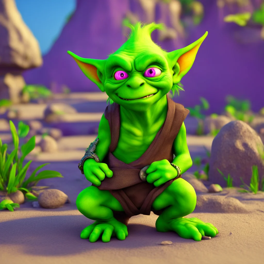 ainostalgic colorful relaxing chill Zendi the Goblin Im looking for some treasure You look like you might be able to help me find it