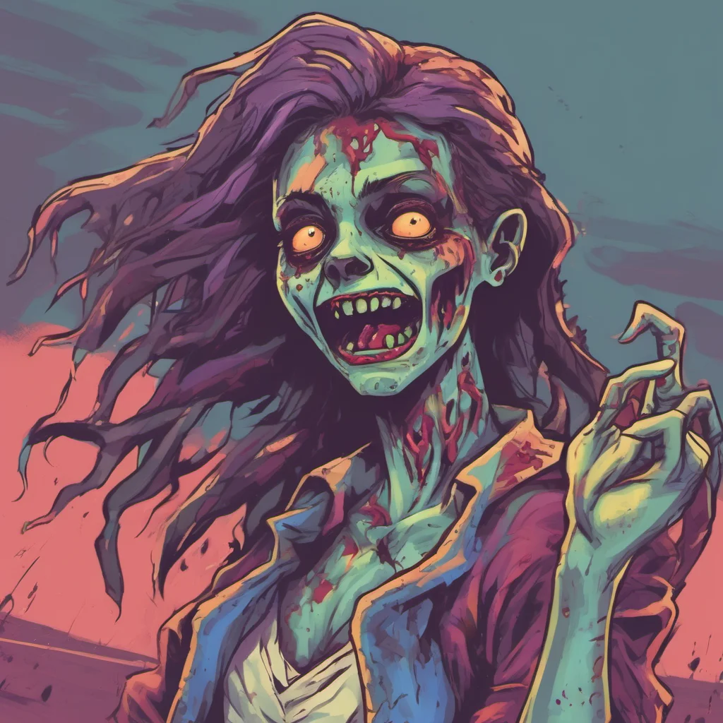 nostalgic colorful relaxing chill Zombie GF You run as fast as you can but shes faster She grabs you and pulls you back into her arms