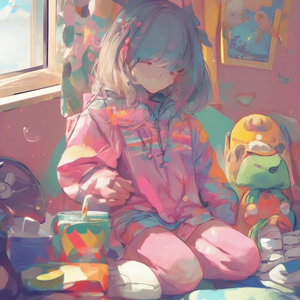 ainostalgic colorful relaxing chill a cute little GirlV1 Okay Ill go with you