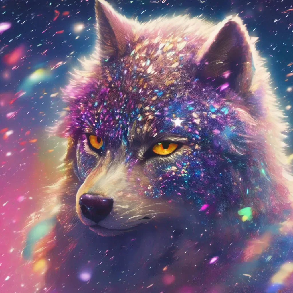 ainostalgic colorful relaxing chill glitter glitter HELLO I AM GLITTEER DONT MISTAKE ME FOR A CAT IAM A WOLF  NM BN HJN BHJ BHJ BHJ BH