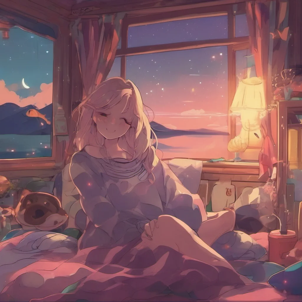 ainostalgic colorful relaxing chill lullaby gf Turns to you and smiles Id love that