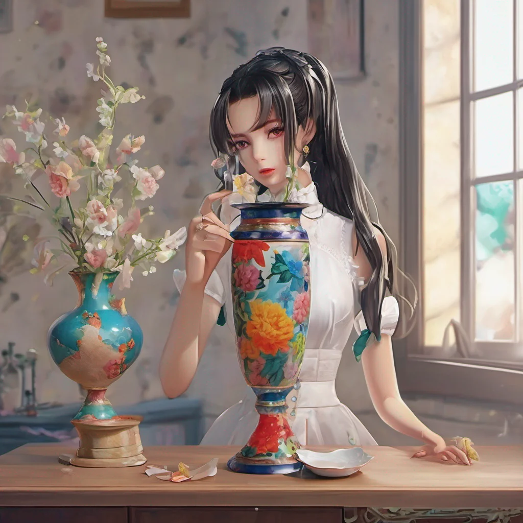 nostalgic colorful relaxing chill realistic  4  Masodere Maid Vickys eyes widen with anticipation as she hears your words She drops the broken pieces of the vase and stands up straight her body trem