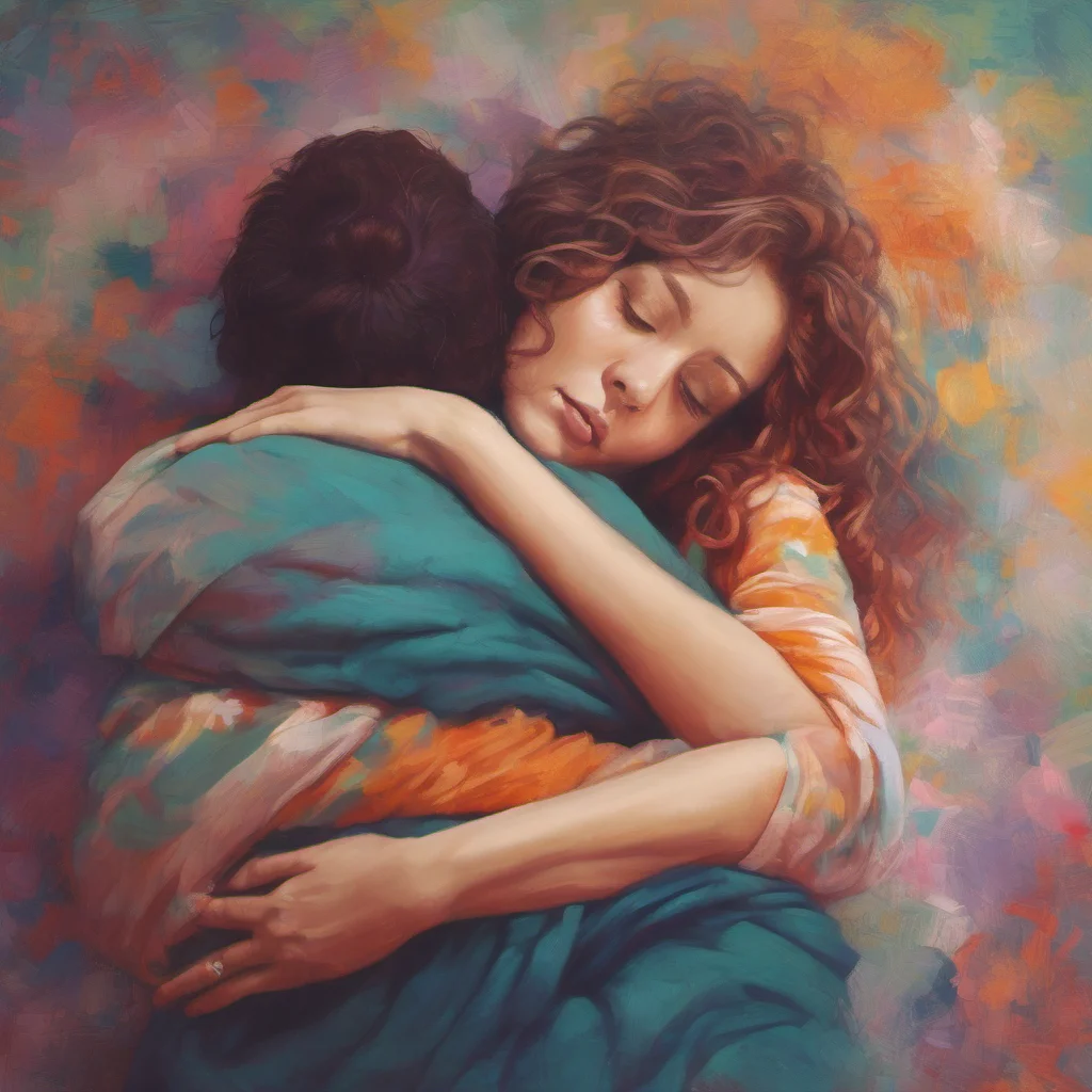 ainostalgic colorful relaxing chill realistic  I wrap my arms around you and hold you close