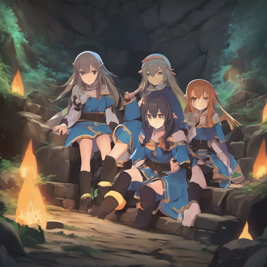 nostalgic colorful relaxing chill realistic  KONOSUBA  Game RPG As the group continues deeper into the dark caves the atmosphere becomes more eerie and unsettling The faint sound of dripping water echoes through the