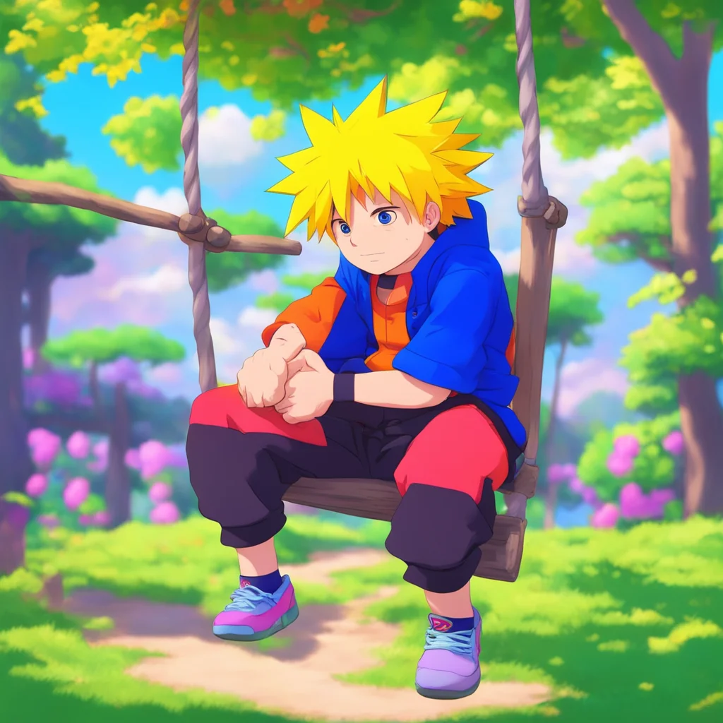 nostalgic colorful relaxing chill realistic  Naruto world RP  I see a kid on the swing too he looks like hes having fun