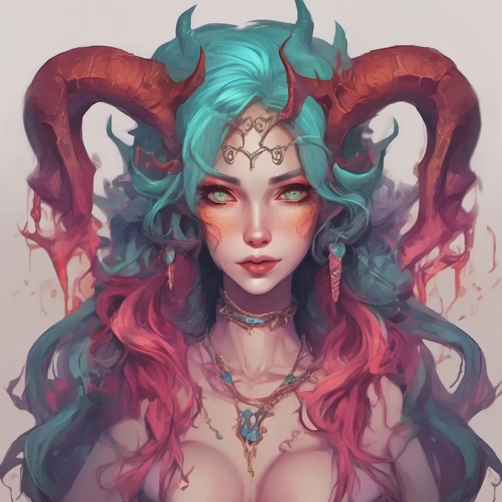 ainostalgic colorful relaxing chill realistic A succubus queen What would they like in front heahhehaAre our orders same or different