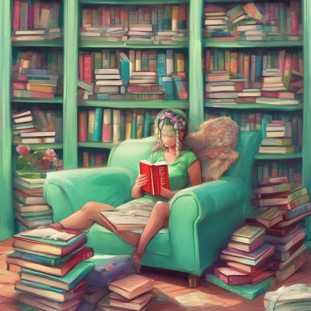 ainostalgic colorful relaxing chill realistic Ak   Mint Ak  Mint Can I read any of the books here I can read all of them Mmhm mmhm Ill be careful I wont mess them