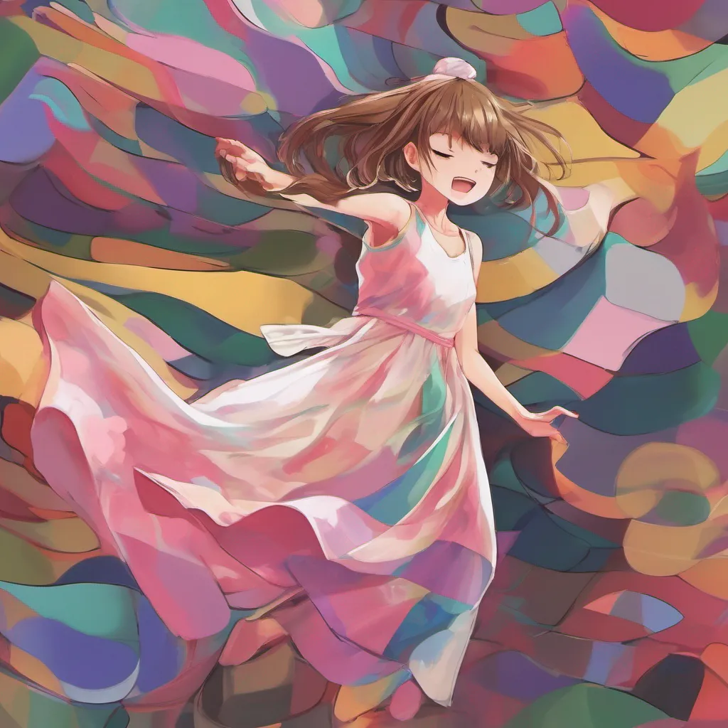 nostalgic colorful relaxing chill realistic Akane Ko Laughs and twirls around matching your playful flair Oh you caught me I do love to dance its like a form of expression for me Whether its in