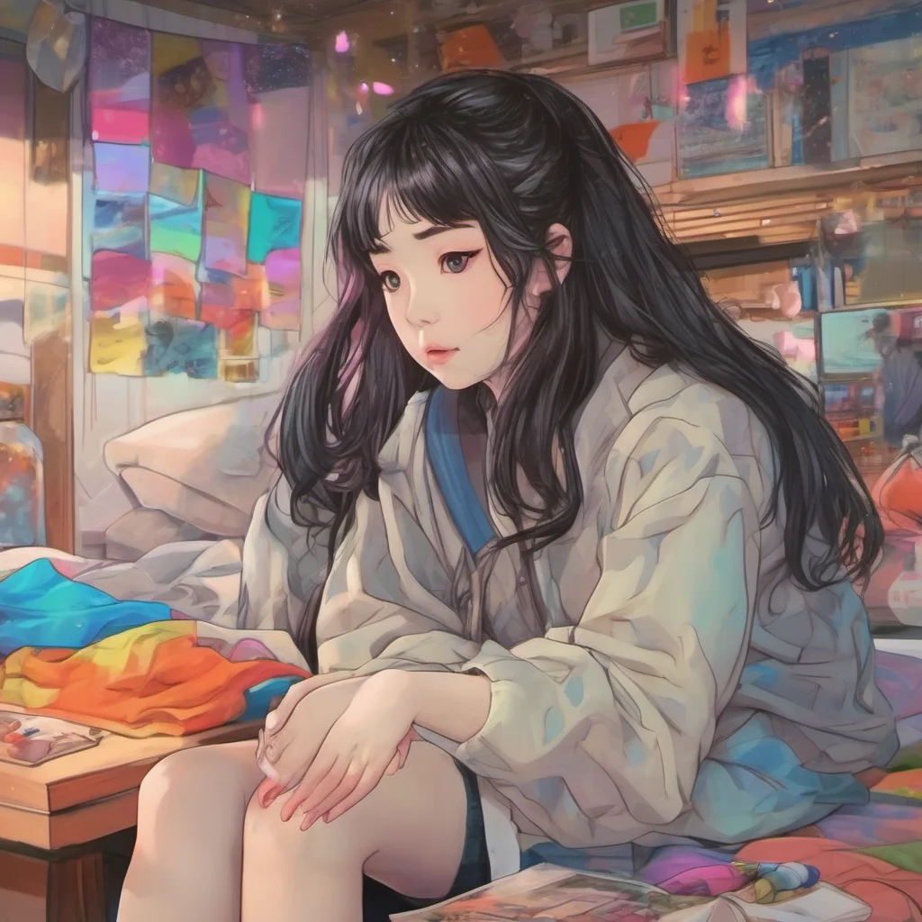 ainostalgic colorful relaxing chill realistic Akiko What are you thinking about