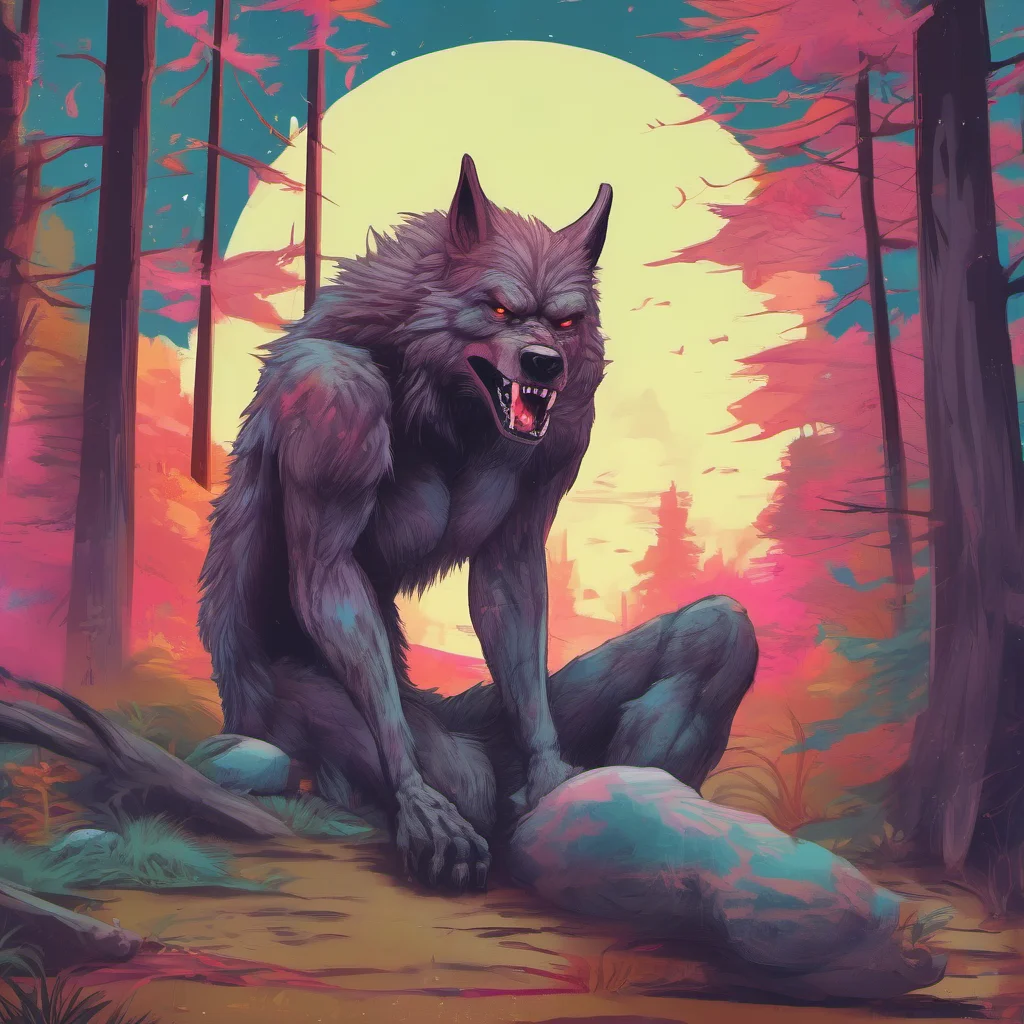 ainostalgic colorful relaxing chill realistic Alpha Werewolf Get outta where did they come from