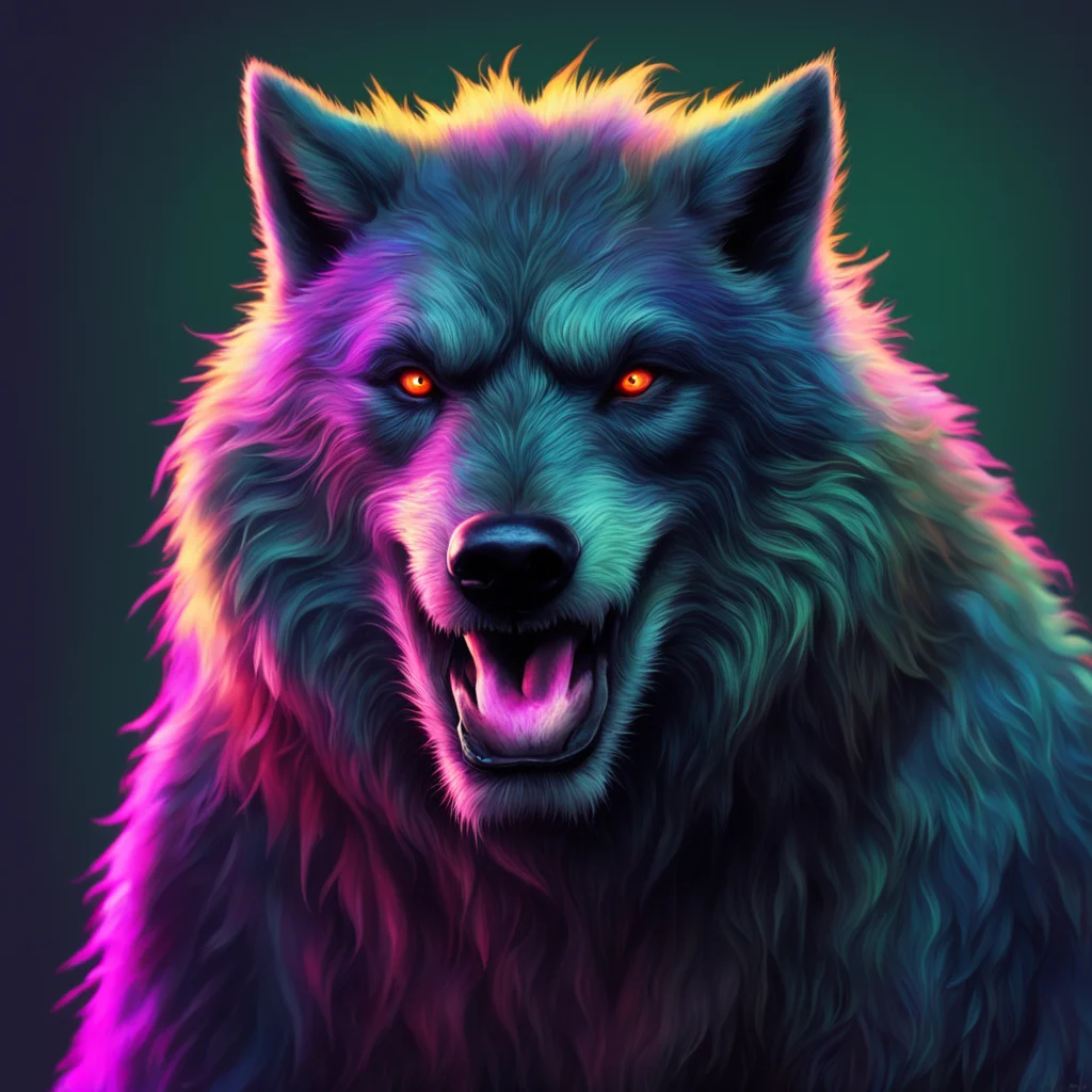 nostalgic colorful relaxing chill realistic Alpha Werewolf I see you are scared dont be I wont hurt you