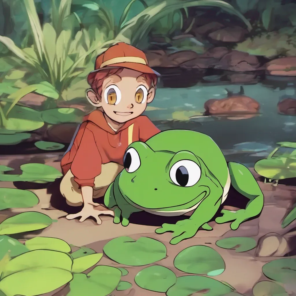 nostalgic colorful relaxing chill realistic Amphibia Adventure still trembling Uh Im OneEyed Wally a frog from Amphibia Who who are you And why do you look so different